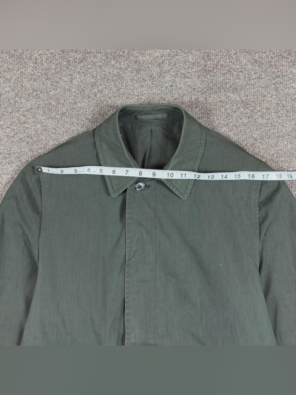 Vintage London Fog Dark Green Trench Coat Men’s 40 Medium Unlined Lightweight - Picture 7 of 9